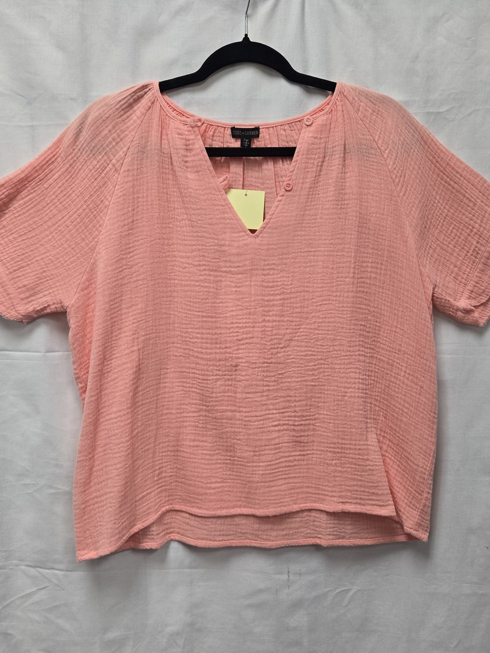 Coco + Carmen Coral Short Sleeve Top